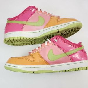 Nike Dunk Low GS 6Y / Womens 7.5 309601-831 Rainbow Sherbert Citron Peach Pink